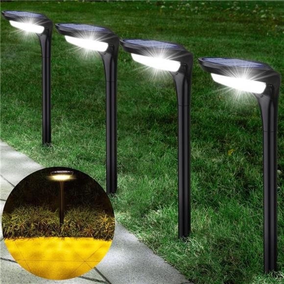 Solar Path Lights Outdoor, 150 Lumen Bright Solar Pathway Lights, Solar Lights - Picture 1 of 7